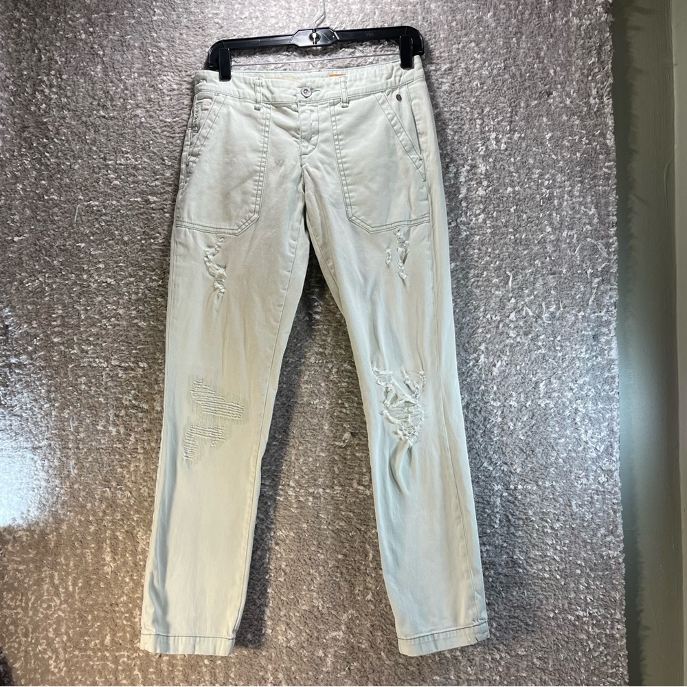 Pilcro and the Letterpress‎ Hyphen Fit Pants Womens Size 26 Mint Green Chino